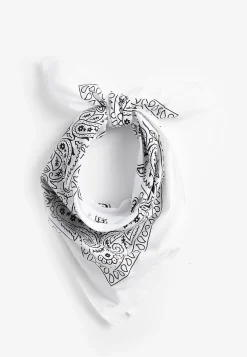 Maurices Hats & Hair Accessories-White Paisley Hair Scarf