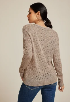 Maurices Sweaters Cardigans & Kimonos-Zig Zag Pointelle Button Front Cardigan